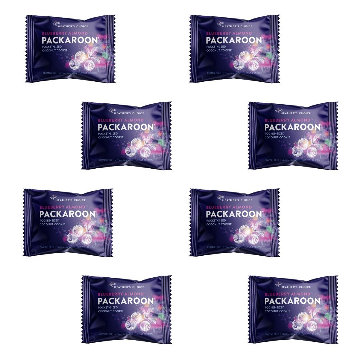 Blueberry Almond Packaroons® (Eight Pack)