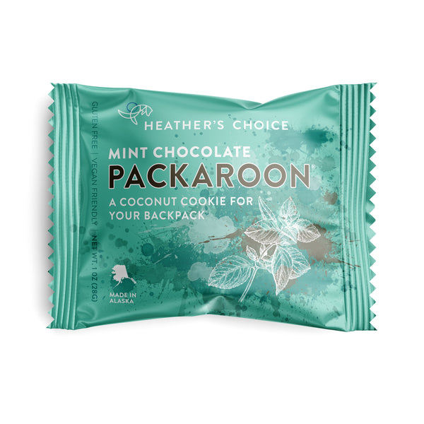 Mint Chocolate Packaroon vegan-friendly snack - frontside of packaging