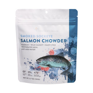 Smoked Sockeye Salmon Dehydrated Meal Pouch - Frontside